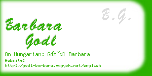 barbara godl business card